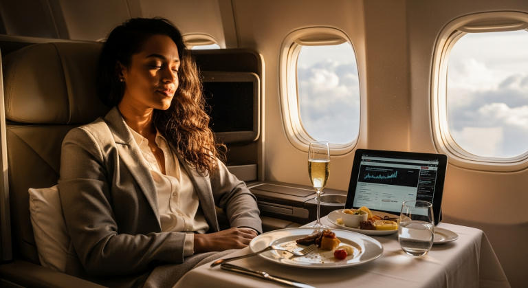 Virgin Atlantic Upper Class premium suite with lie-flat bed and modern amenities